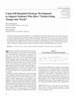 Research paper thumbnail of Using Self-Regulated Strategy Development to Support Students Who Have “Trubol Giting Thangs Into Werds”