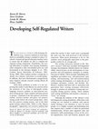 Research paper thumbnail of Developing Self-Regulated Writers