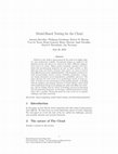 Research paper thumbnail of Model-Based Testing for the Cloud