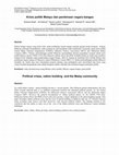 Research paper thumbnail of Krisis politik Melayu dan pembinaan negara bangsa (Political crises, nation building and the Malay community)