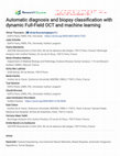 Research paper thumbnail of Automatic diagnosis and biopsy classification with dynamic Full-Field OCT and machine learning