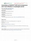 Research paper thumbnail of Association of MARCH7 with tumor progression and T-cell infiltration in esophageal cancer