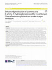 Research paper thumbnail of Enhanced production of γ-amino acid 3-amino-4-hydroxybenzoic acid by recombinant Corynebacterium glutamicum under oxygen limitation