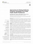 Research paper thumbnail of Approaches for Ending Ineffective Programs: Strategies From State Public Health Practitioners