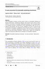 Research paper thumbnail of Ex ante assessment of sustainable marketing investments