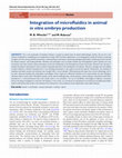 Research paper thumbnail of Integration of microfluidics and mammalian IVF