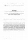 Research paper thumbnail of European Universities, the Highlight of International Cooperation in Higher Education. The Romanian Perspective on EU-CONEXUS