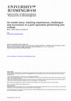 Research paper thumbnail of An inside story: tracking experiences, challenges and successes in a joint specialist performing arts college