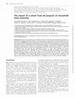 Research paper thumbnail of The impact of a school food aid program on household food insecurity