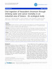 Research paper thumbnail of Oral ingestion of hexavalent chromium through drinking water and cancer mortality in an industrial area of Greece--an ecological study