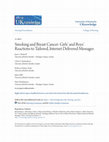 Research paper thumbnail of Smoking and Breast Cancer: Girls’ and Boys’ Reactions to Tailored, Internet Delivered Messages