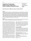 Research paper thumbnail of Healthcare Professionals Implementing Smoke-Free Policies at Inpatient Psychiatric Units: An Ethnographic Study