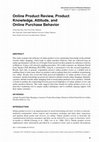 Research paper thumbnail of Online Product Review, Product Knowledge, Attitude, and Online Purchase Behavior