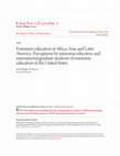 Research paper thumbnail of Extension education in Africa, Asia, and Latin America: Perceptions by extension educators and international graduate students of extension education in the United States