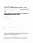 Research paper thumbnail of External impetus, co-production and grassroots innovations: The case of an innovation involving a language