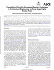 Research paper thumbnail of Plausibility of CAAD in Conceptual Design: Challenges in Architectural Engineering for Early-Stage Digital Design Tools