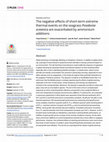 Research paper thumbnail of The negative effects of short-term extreme thermal events on the seagrass Posidonia oceanica are exacerbated by ammonium additions