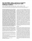 Research paper thumbnail of The Tolerability, Safety, and Success of Sputum Induction and Combined Hypertonic Saline Challenge in Children