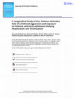 Research paper thumbnail of A Longitudinal Study of Gun Violence Attitudes: Role of Childhood Aggression and Exposure to Violence, and Early Adolescent Bullying Perpetration and Victimization