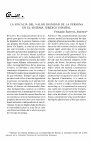 Research paper thumbnail of La eficacia del valor dignidad de la persona en el sistema jurídico español