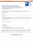 Research paper thumbnail of BERA-TACTYC Early Childhood Research Review 2003 - 2017