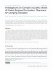 Research paper thumbnail of Investigations on Complex Acoustic Modes of Rocket Engines Combustion Chambers for Damping Allocation