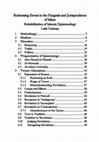 Research paper thumbnail of Redressing Errors in the Exegesis and Jurisprudence of Islam: Rehabilitation of Islamic Epistemology (A)