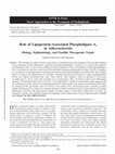 Research paper thumbnail of Role of Lipoprotein-Associated Phospholipase A 2 in Atherosclerosis