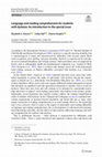 Research paper thumbnail of Language and reading comprehension for students with dyslexia: An introduction to the special issue