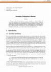 Research paper thumbnail of Secondary predication in Russian