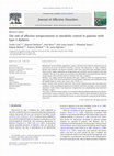 Research paper thumbnail of The role of affective temperaments in metabolic control in patients with type 2 diabetes