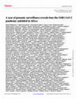 Research paper thumbnail of A year of genomic surveillance reveals how the SARS-CoV-2 pandemic unfolded in Africa