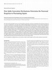 Research paper thumbnail of How Spike Generation Mechanisms Determine the Neuronal Response to Fluctuating Inputs