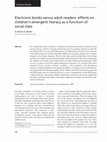 Research paper thumbnail of Electronic books versus adult readers: effects on children's emergent literacy as a function of social class