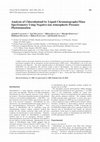 Research paper thumbnail of Analysis of Chlorothalonil by Liquid Chromatography/Mass Spectrometry Using Negative-ion Atmospheric Pressure Photoionization