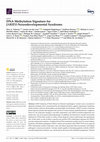 Research paper thumbnail of DNA Methylation Signature for JARID2-Neurodevelopmental Syndrome