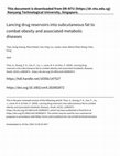 Research paper thumbnail of Lancing Drug Reservoirs into Subcutaneous Fat to Combat Obesity and Associated Metabolic Diseases