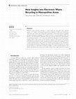 Research paper thumbnail of New Insights into Electronic Waste Recycling in Metropolitan Areas