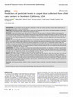 Research paper thumbnail of Predictors of pesticide levels in carpet dust collected from child care centers in Northern California, USA