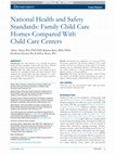 Research paper thumbnail of National Health and Safety Standards: Family Child Care Homes Compared With Child Care Centers