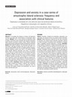 Depression and anxiety in a case series of amyotrophic lateral sclerosis: frequency and association with clinical features Cover Page