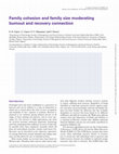 Research paper thumbnail of Family cohesion and family size moderating burnout and recovery connection