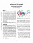 Research paper thumbnail of Decoding the Text Encoding