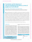 Research paper thumbnail of Formulation and development of self-microemulsifying drug delivery system of pioglitazone hydrochloride