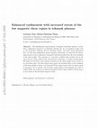 Research paper thumbnail of Enhanced confinement with increased extent of the low magnetic shear region in tokamak plasmas