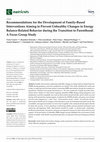 Research paper thumbnail of Recommendations for the Development of Family-Based Interventions Aiming to Prevent Unhealthy Changes in Energy Balance-Related Behavior during the Transition to Parenthood: A Focus Group Study