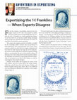 Research paper thumbnail of Expertizing the 1¢ Franklins — When Experts Disagree