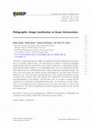 Research paper thumbnail of Holographic charge localization at brane intersections