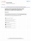 Research paper thumbnail of Incidence of Tricuspid Valve Thrombosis after Mechanical Tricuspid Valve Replacement