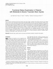 Research paper thumbnail of Functional Status Examination in Patients with Moderate-to-Severe Traumatic Brain Injuries